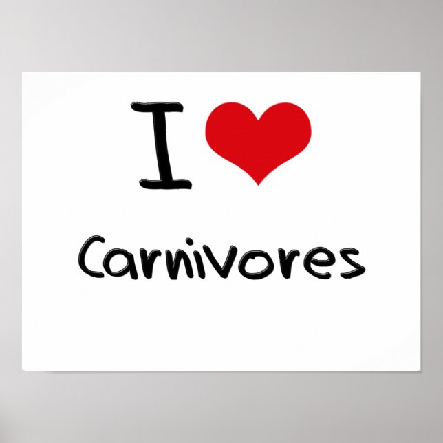 Poster J'aime Carnivores (Devant)