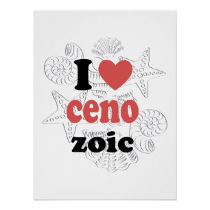 Poster J'aime Cénozoïque drôle de citation pour les scien