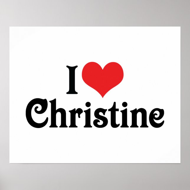 Poster J'aime Christine (Devant)