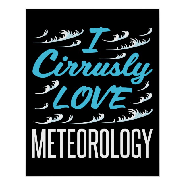 Poster J'aime Cirrusly Météorologie Météorologue (Devant)