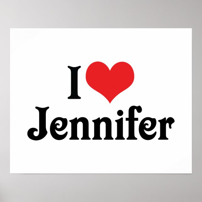 Poster J'aime Jennifer (Devant)