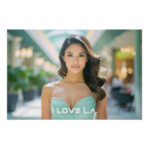 POSTER J'AIME LA - LOS ANGELES - AMOUR DEPUIS LES ÉTATS-U