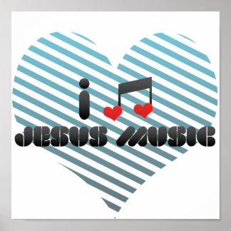 Poster J'aime la musique Jésus