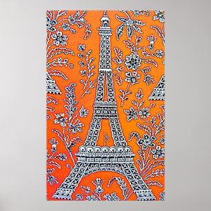 Poster J'AIME l'affiche de PARIS