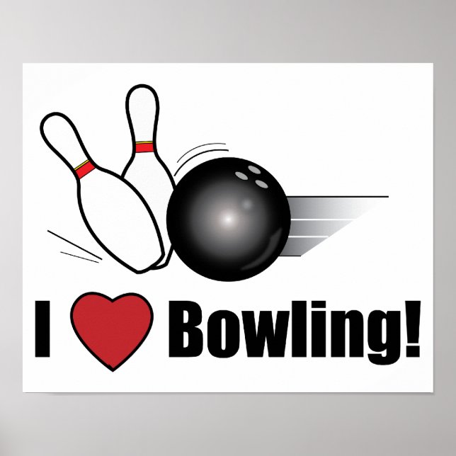 Poster J'Aime Le Bowling ! (Devant)