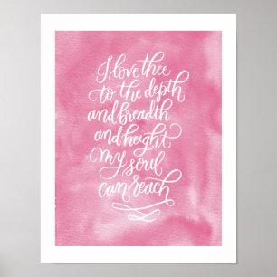 Poster J'Aime Le Poème À Lettres À La Main