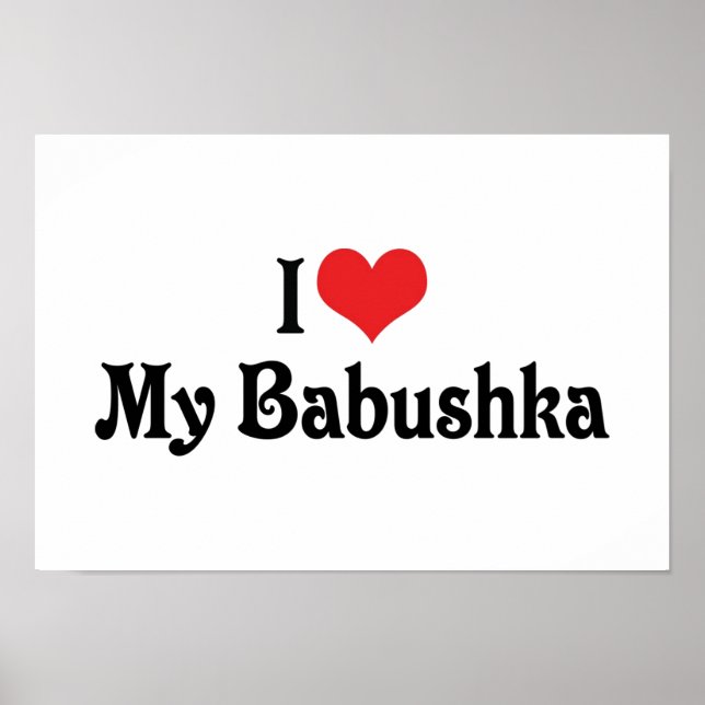 Poster J'Aime Ma Babushka (Devant)
