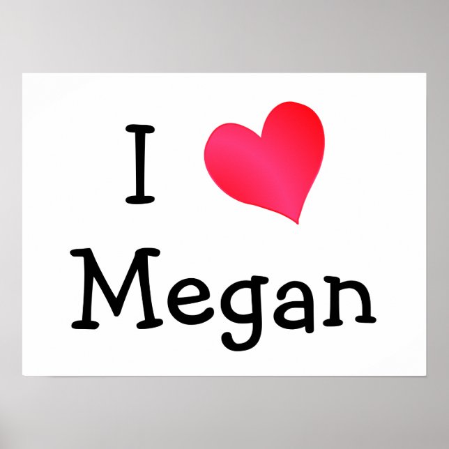 Poster J'aime Megan (Devant)
