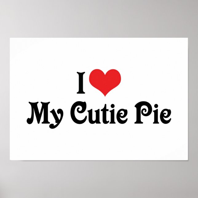 Poster J'aime mon petit chou (Devant)