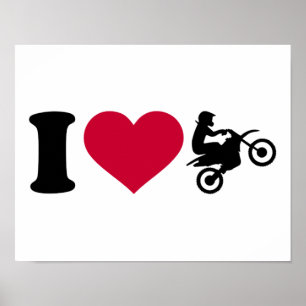 Poster J'aime Motocross