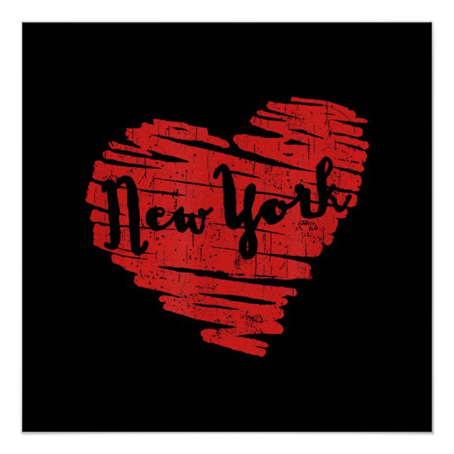 Poster J'aime New York Cœur NY (Devant)