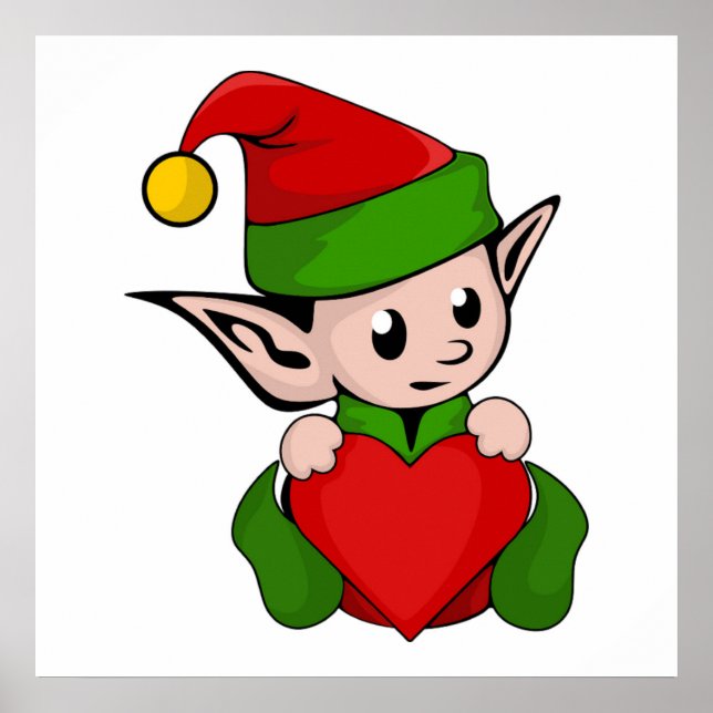 POSTER "J'AIME NOËL" ELF (Devant)