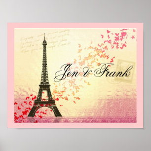 Poster J'aime Paris dans le printemps