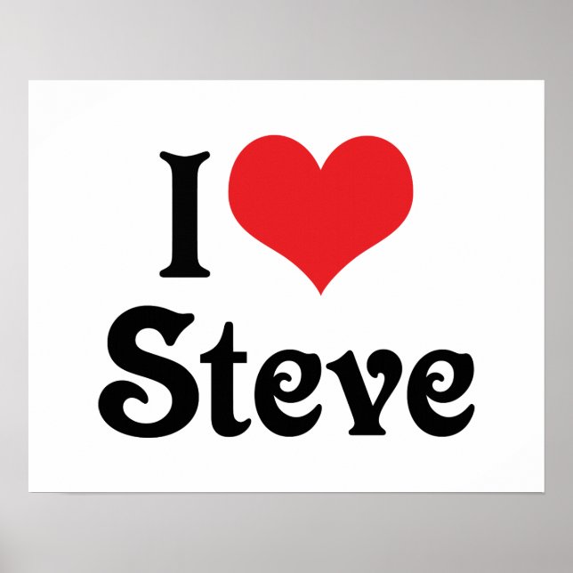 Poster J'aime Steve (Devant)