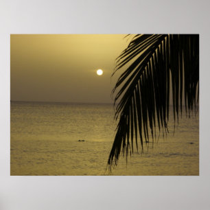 Poster Jamaïcain du coucher de soleil