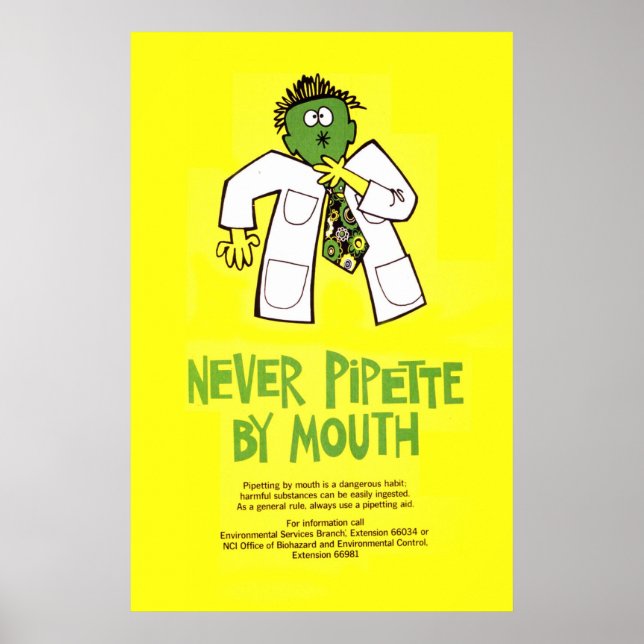 Poster Jamais Pipette par Bouche (Devant)