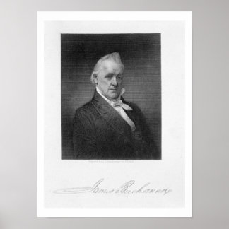 Poster James Buchanan, gravé par Henry Bryan Hall (1800)