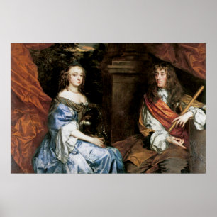 Poster James II et Anne Hyde par Sir Peter Lely