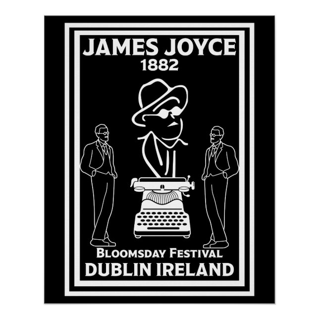 Poster James Joyce Dublin Irlande (Devant)