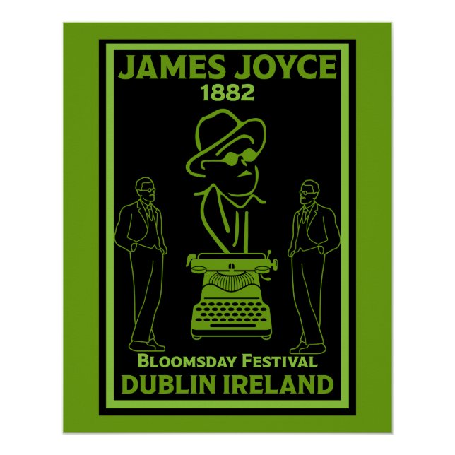 Poster James Joyce Dublin Irlande (Devant)