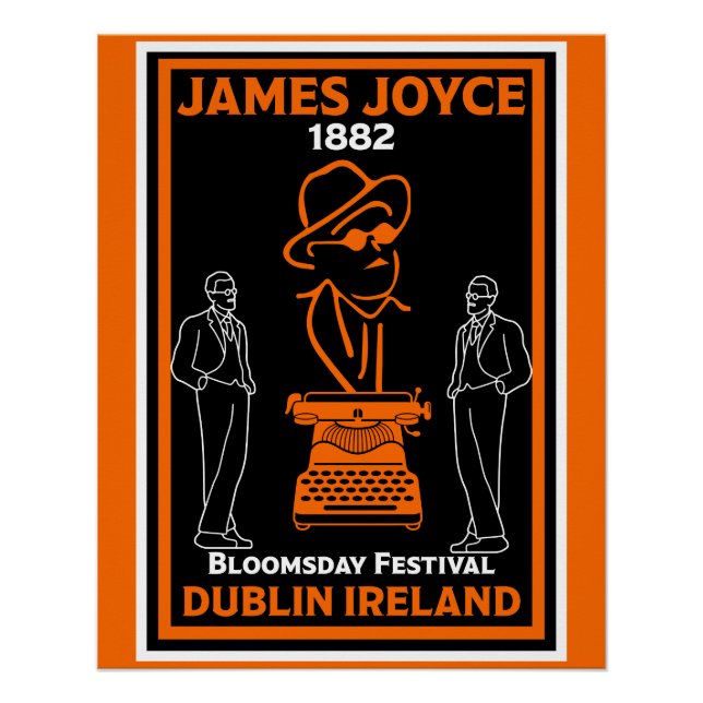Poster James Joyce Dublin Irlande (Devant)