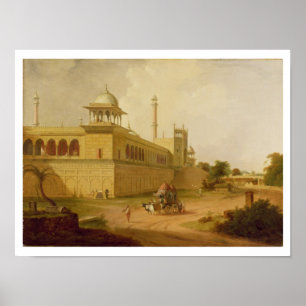 Poster Jami Masjid, Delhi, 1811 (huile sur toile)