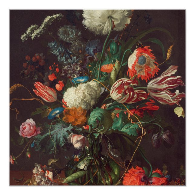 Poster Jan Davidsz De Heem - vase Of Flowers (Devant)