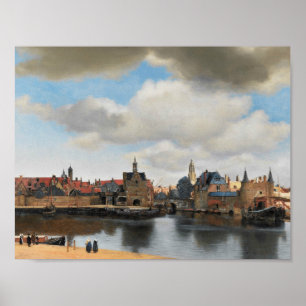 Poster Jan Vermeer - Vue sur Delft