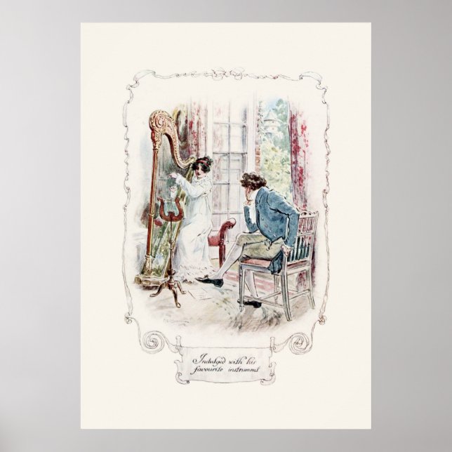 Poster Jane Austen Mansfield Park Illustration Imprimer (Devant)