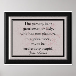 Poster Jane Austen quote - art print
