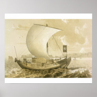 Poster Japanese Junk, pub. par Sarony & Co., c.1856 (lith
