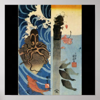 Japanese Octopus and Fish c. 1800's (Japan)