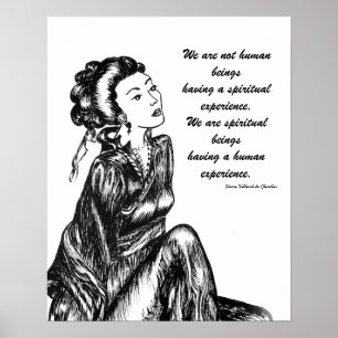 Poster Japanese woman geisha drawing pen and ink