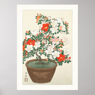 POSTER : JAPONAIS BEAU ART : OHARA KOSON : AZALEAS