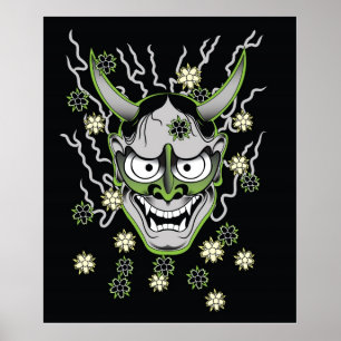 Poster japonais Hannya Mask