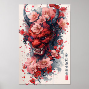 Poster japonais Irezumi Hannya Tattoo