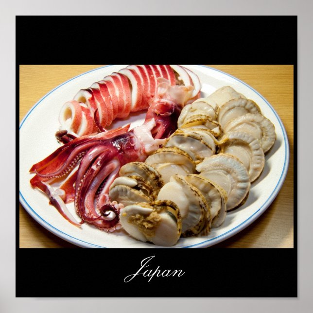 Poster japonais, Nourriture japonaise (Devant)