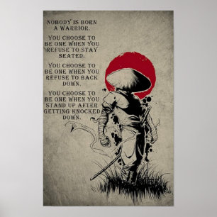 Poster japonais Samurai Art