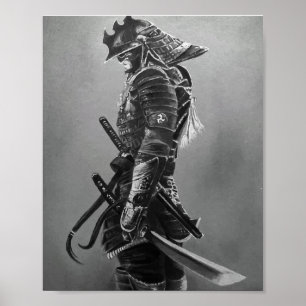 Poster japonais Samurai Warrior