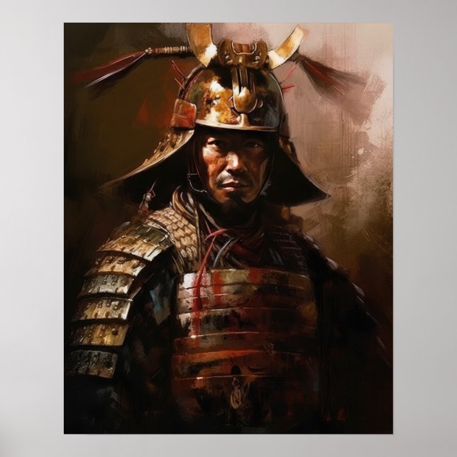 Poster japonais Samurai Warrior Art (Devant)