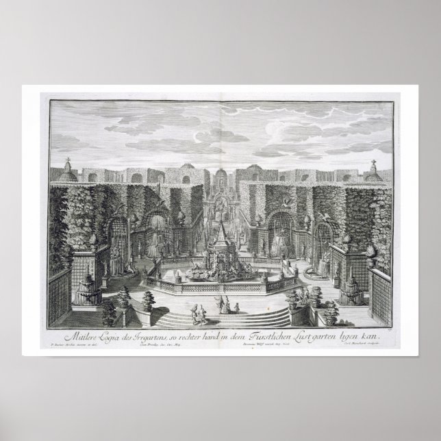 Poster Jardin aquatique allemand, de 'Furstlicher Baumeis (Devant)
