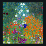 Poster Jardin aux fleurs Gustav Klimt<br><div class="desc">Un gîte ou un jardin fleuri de ferme tel que peint par Gustav Klimt.</div>