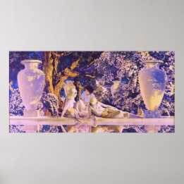 Poster Jardin d'Allah, par Maxfield Parrish