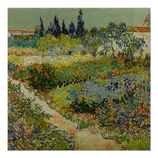 Poster Jardin d'Arles - Vincent Van Gogh (Devant)