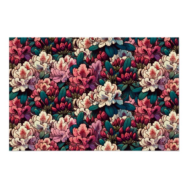 Poster Jardin d'art Flower Rhododendron (Devant)