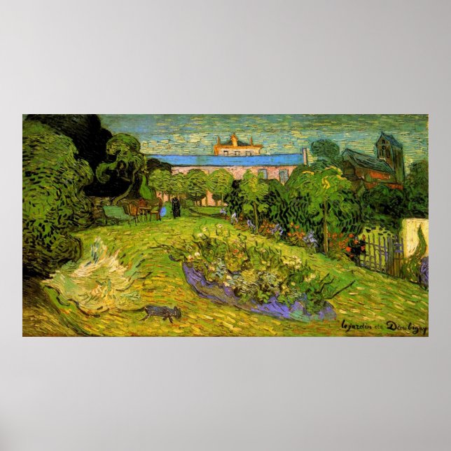 Poster Jardin de Daubigny par Vincent van Gogh (Devant)