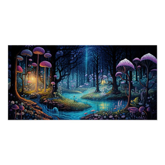 Poster Jardin de Fée de Forêt Enchantée Magique Dreamscap (Devant)