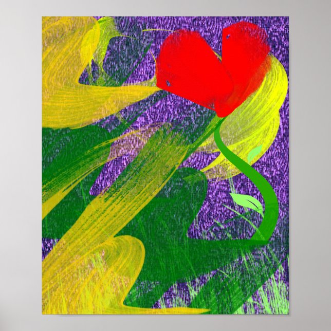 Poster Jardin de fleurs à Twilight Print (Devant)