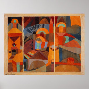 Poster Jardin de temple de Paul Klee