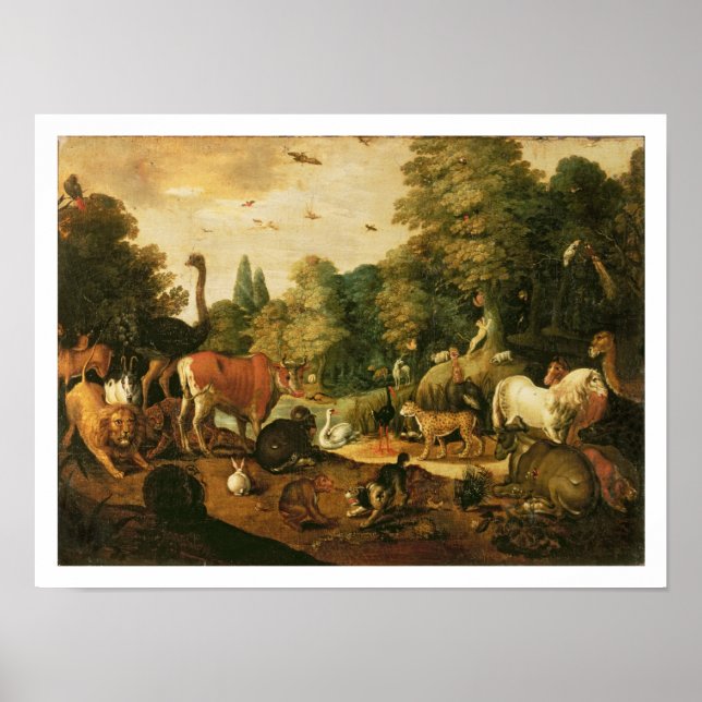 Poster Jardin d'Eden (huile sur toile) (Devant)